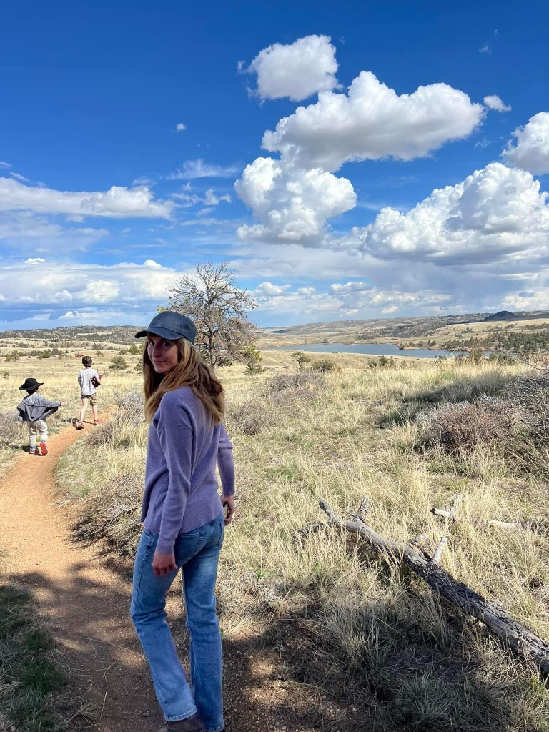 Ashley Cuevas hiking in Wyoming